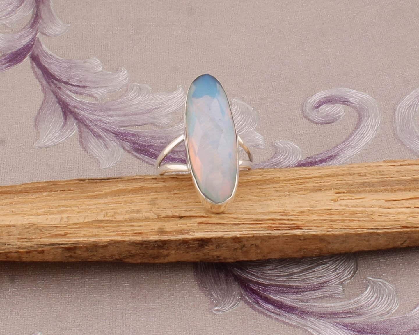Crystal Fire Opal Top Quality Gemstone Ring,Cut,Bra-lite,Oval Shape Stone Ring 925-Sterling Silver Ring,Middle Finger Ring,Long Ring