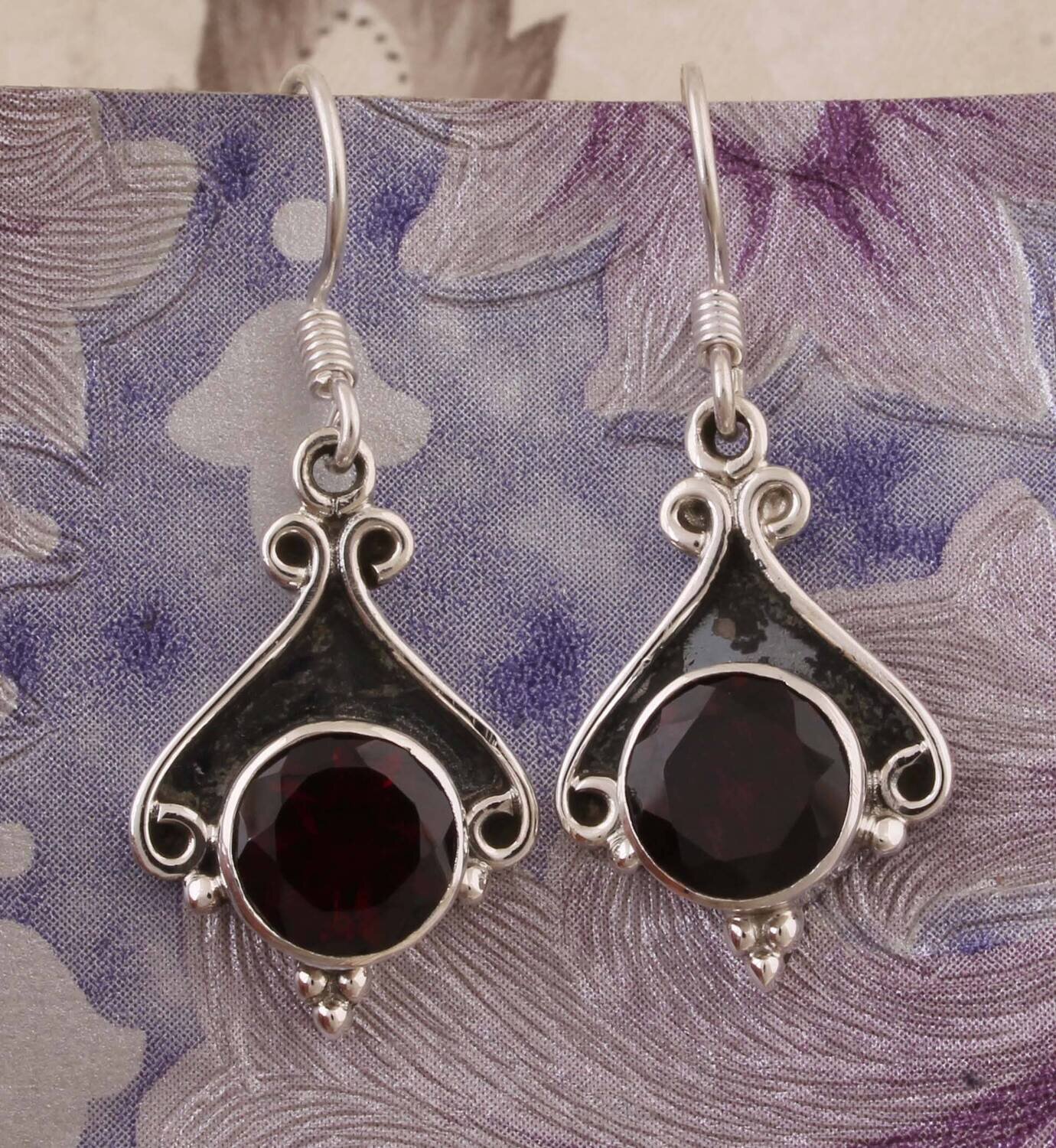 Beautiful Smokey Top Quality Gemstone Earring,Boho Earring 925-Sterling Silver Earring,Foral Earring,Antique Silver Earring Gift For Him