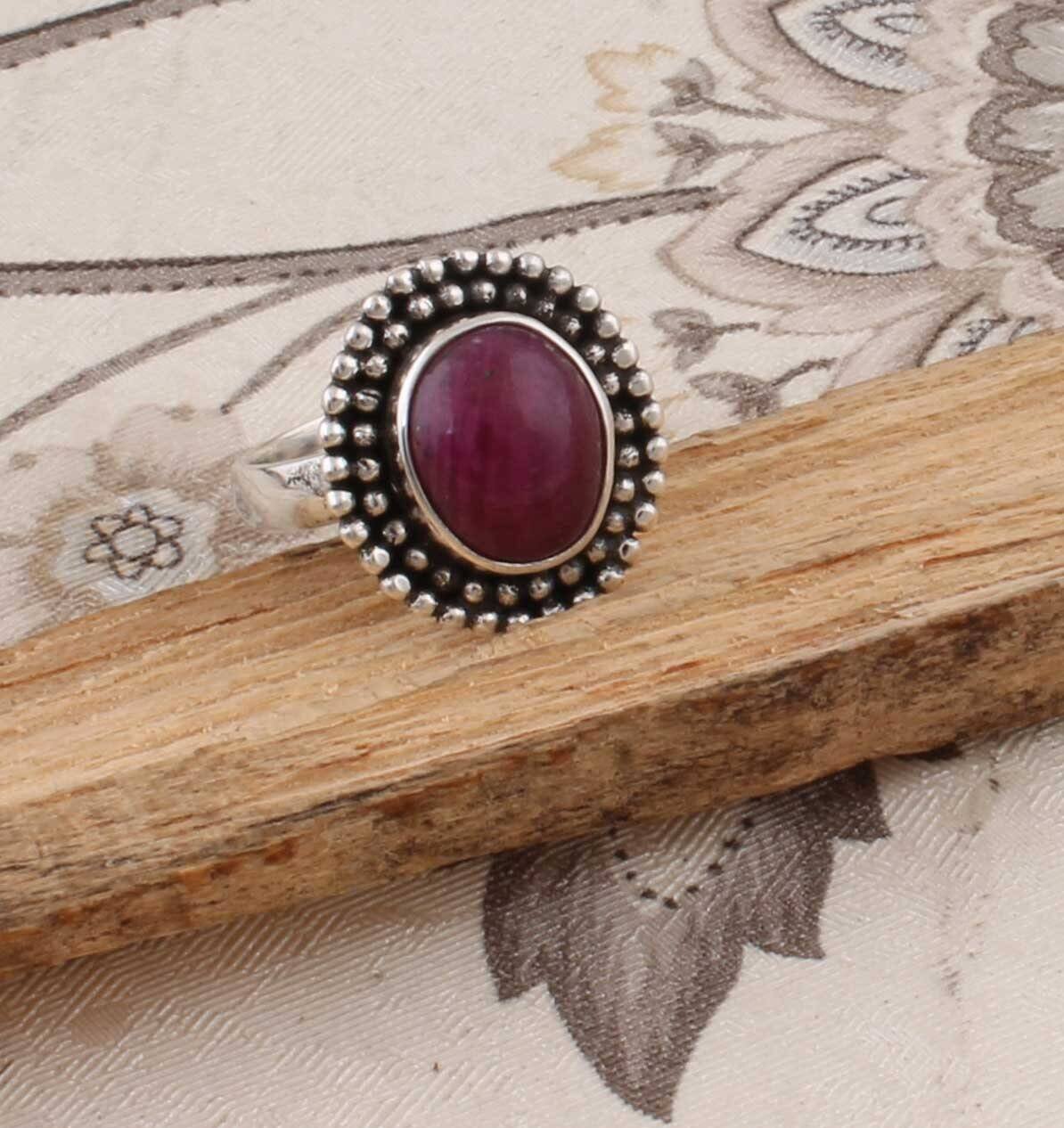 Beautiful Conrendam Ruby Top Quality Gemstone Ring 925-Sterling Silver Ring,Middle Finger Ring,Antique Silver Ring Gift Item Ring