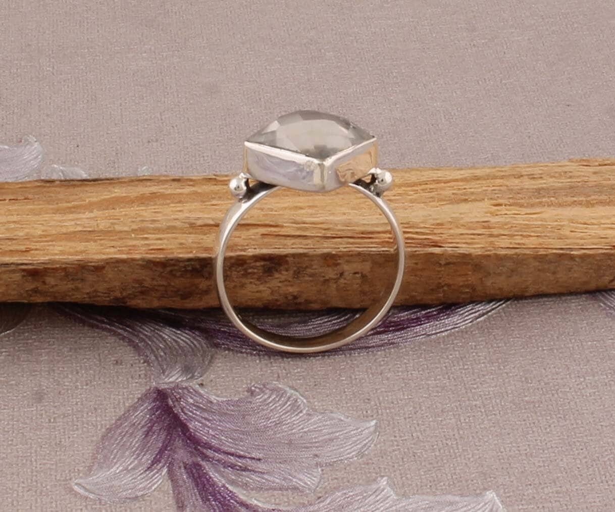 Natural Crystal Top Quality Gemstone Ring,Beautiful Ring,Boho Ring,925-Sterling Silver Ring,Index Finger Ring,Antique Silver RingCyber2021