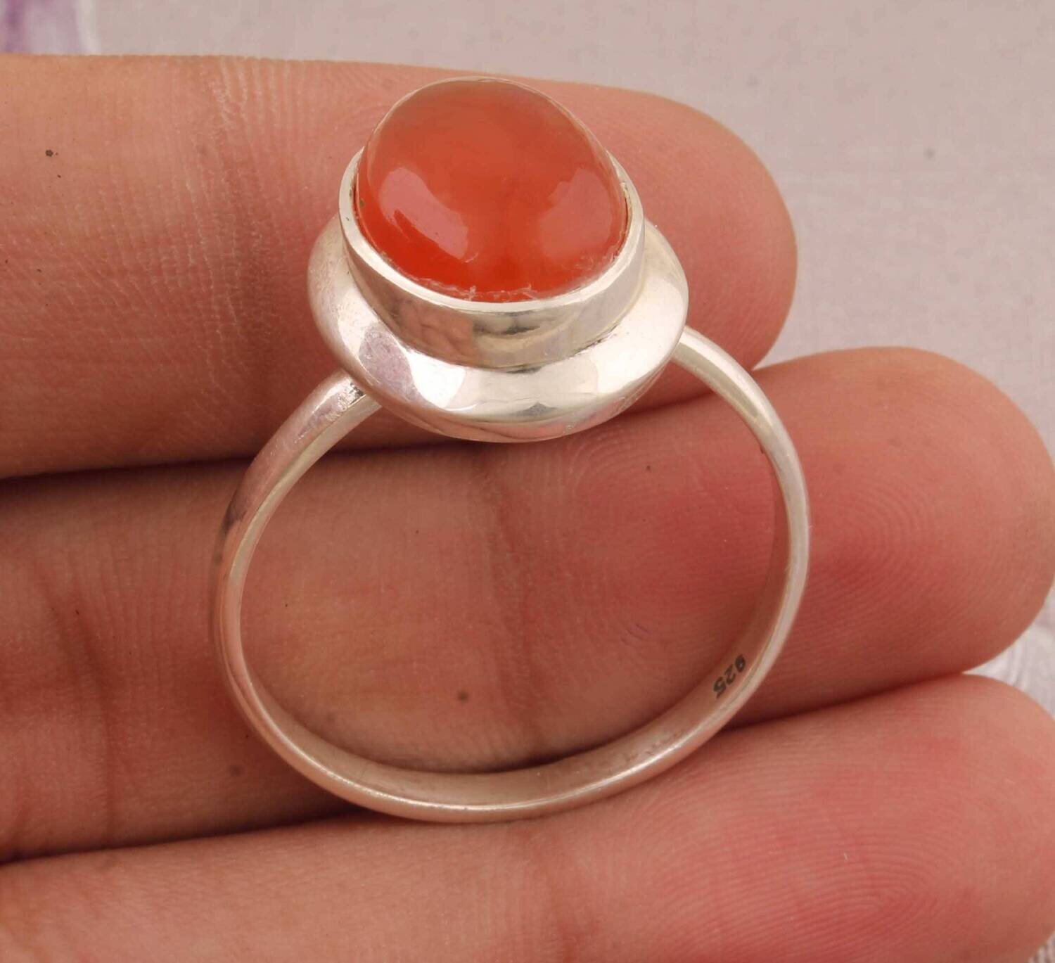 Natural Amazing Red Onyx Top Quality Gemstone Ring 925-Antique Silver Ring,Sterling Silver Ring,Ring Finger Ring Anniversary Gift Ring