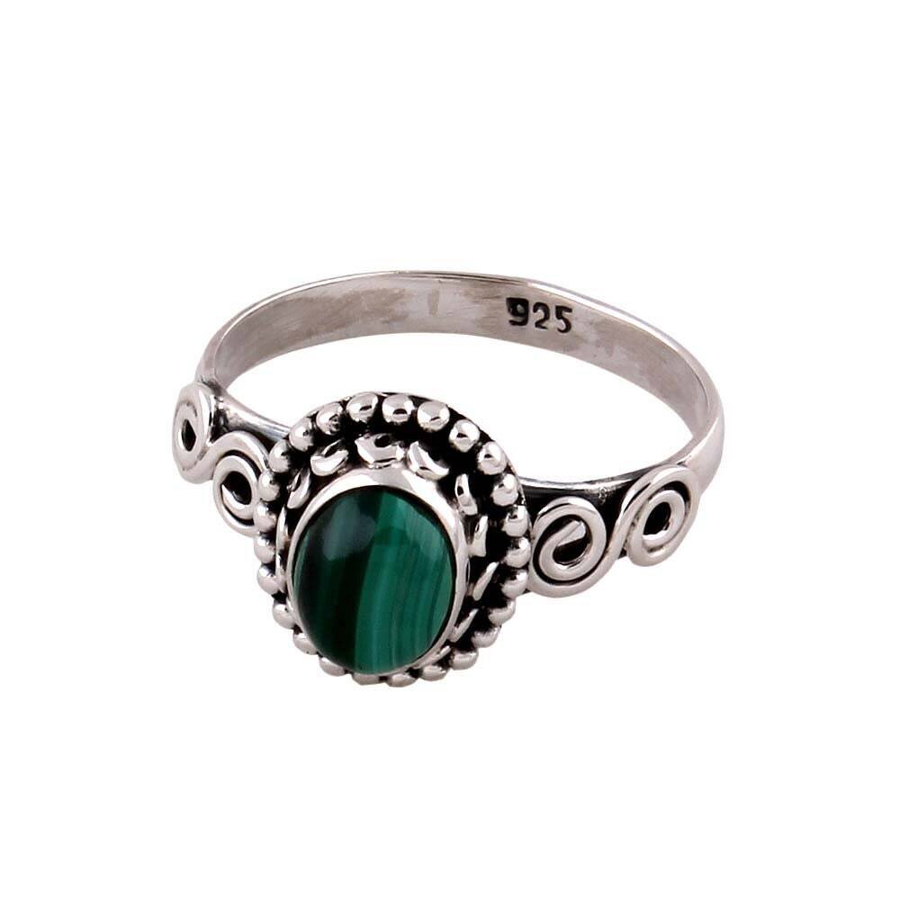 Silver Solid Ring 925 Silver Sterling Ring Cabochon &amp; Oval Shape Stone AND Silver Ring Handmade Ring (Middle Finger Ring) Antique Silver