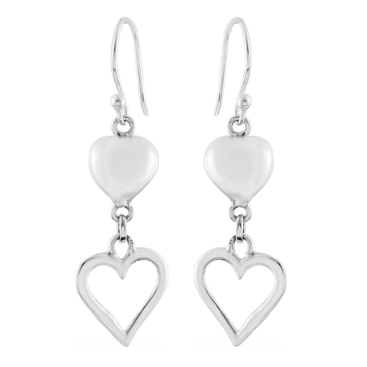 Heart Shape Earring-Long Earring 925 Sterling Solid Silver Earring-Boho Earring Lover Earring-Antique Silver Earring, Anniversary Weddings Gifts For Him