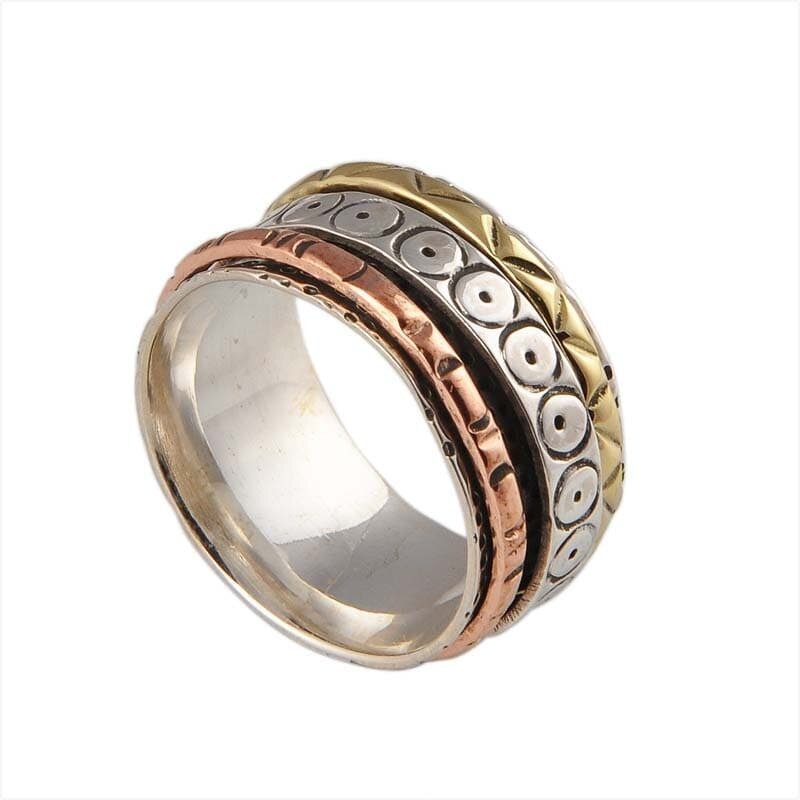 Big Size 925 Sterling Silver Ring (SPINNER RING)- -Meditation Ring- Silver Spinner Ring-925 Sterling Silver thumb Ring-Silver Band Ring