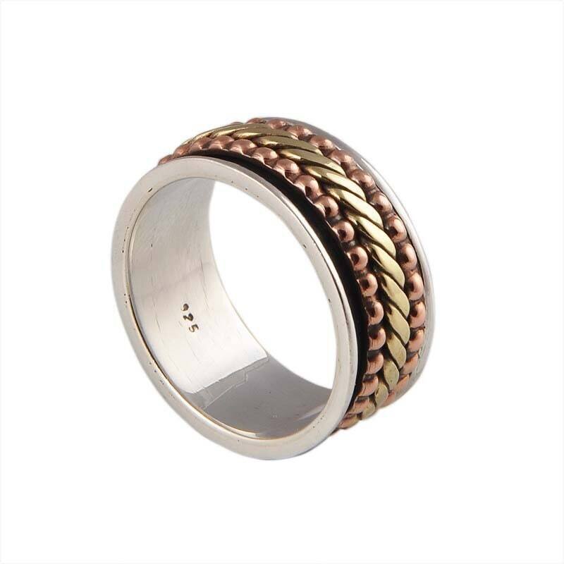 Big Size 925 Sterling Silver Ring (SPINNER RING)- -Meditation Ring- Silver Spinner Ring-925 Sterling Silver thumb Ring-Silver Band Ring