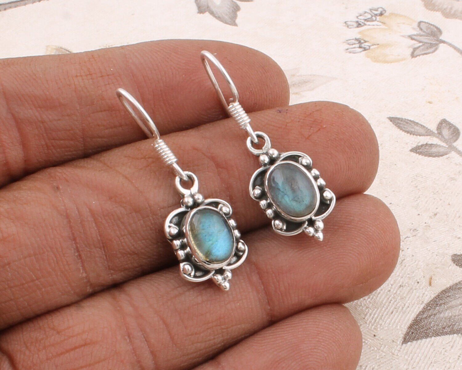 Labradorite Earrings 925 Silver long  Labradorite Earrings blue flash labradorite Earrings Mystical Gemstone Labradorite StatementCyber2021