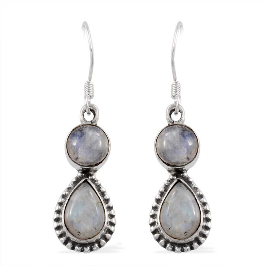 Rainbow Moonstone AAA+Quality Gemstone Earring 925-Adjustable Silver Earring,Antique Silver Earring, Sterling Earring Etsy Cyber -2021