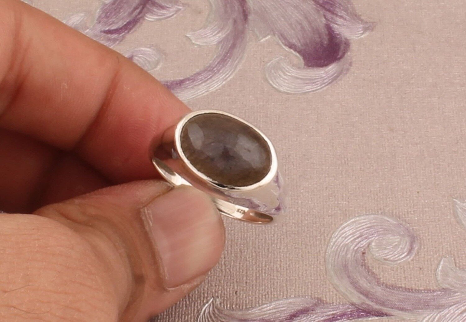 Natural Labradorite Silver Designer Ring, 925 Sterling Silver Oval Shape Gemstones Ring, Engagement Ring, Handmade Ring, Christmas Gift idea