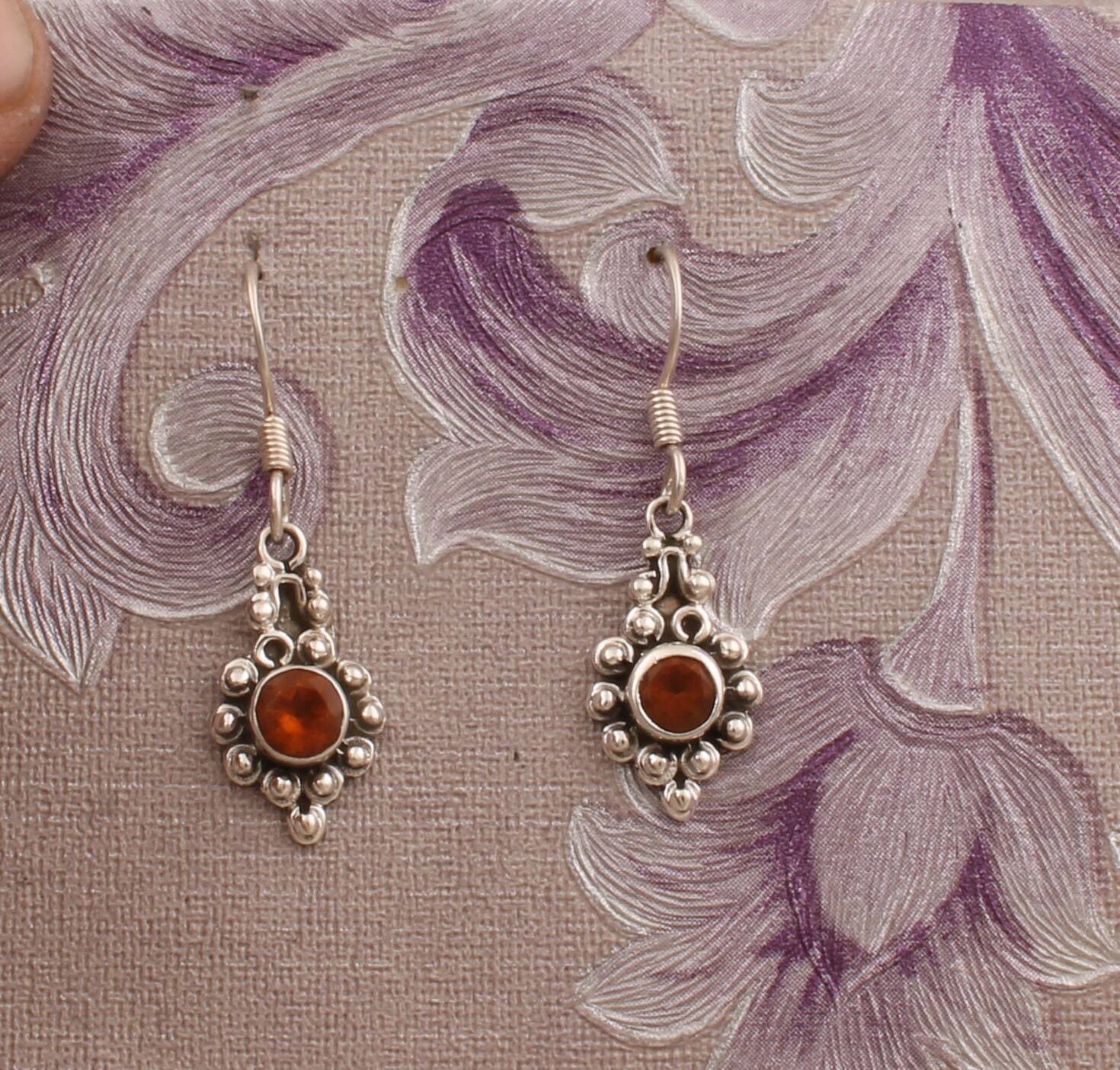 Citrine Top Quality Gemstone Earring,Cut, Faceted Stone Earring 925-Sterling Silver Earring, November Birth Stone Earring, Women's Earring
