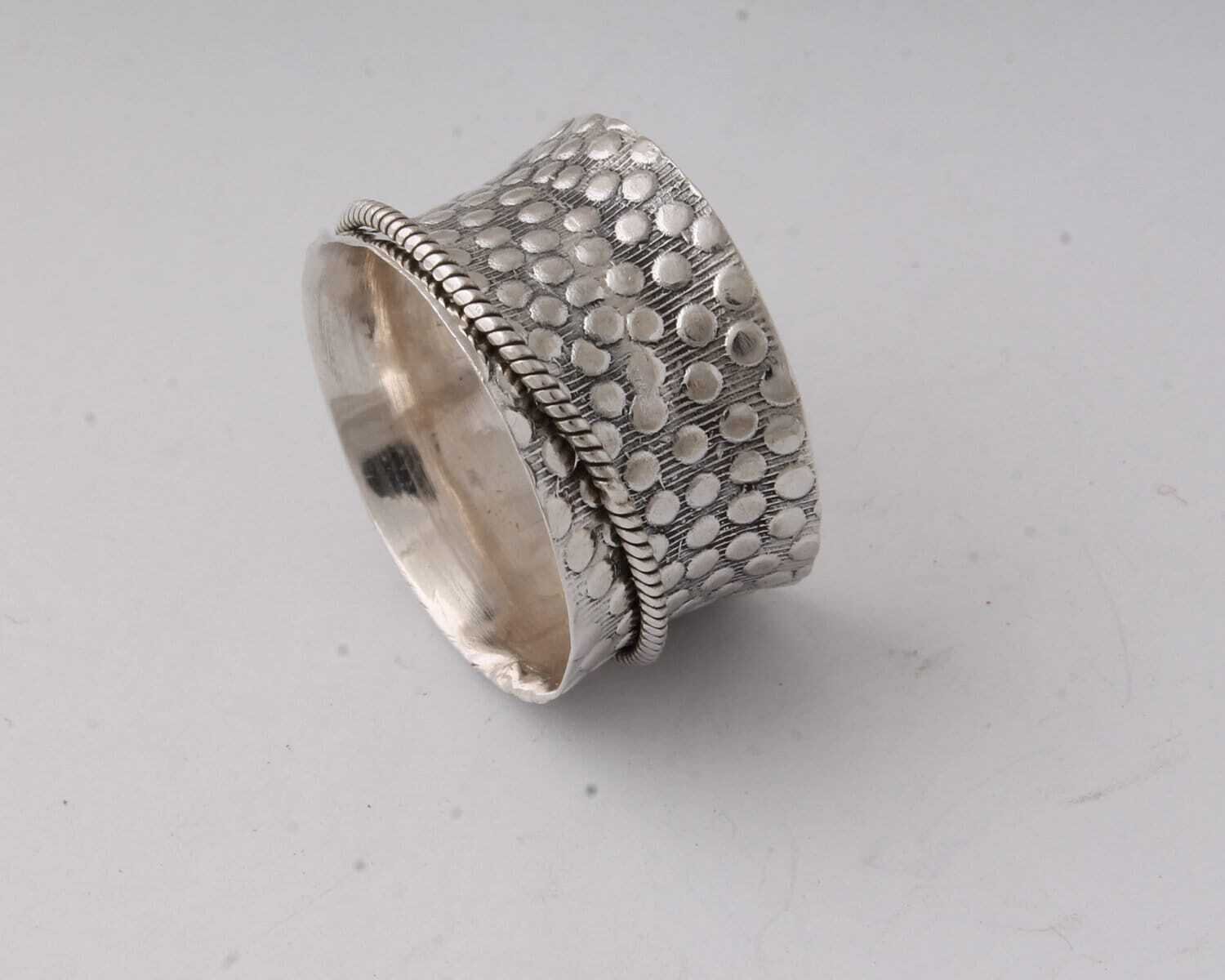 925 sterling silver RING (SPINNER RING)- silver spinner ring-925 sterling silver thumb ring-silver band ring Antique Silver ETSYCYBER2021