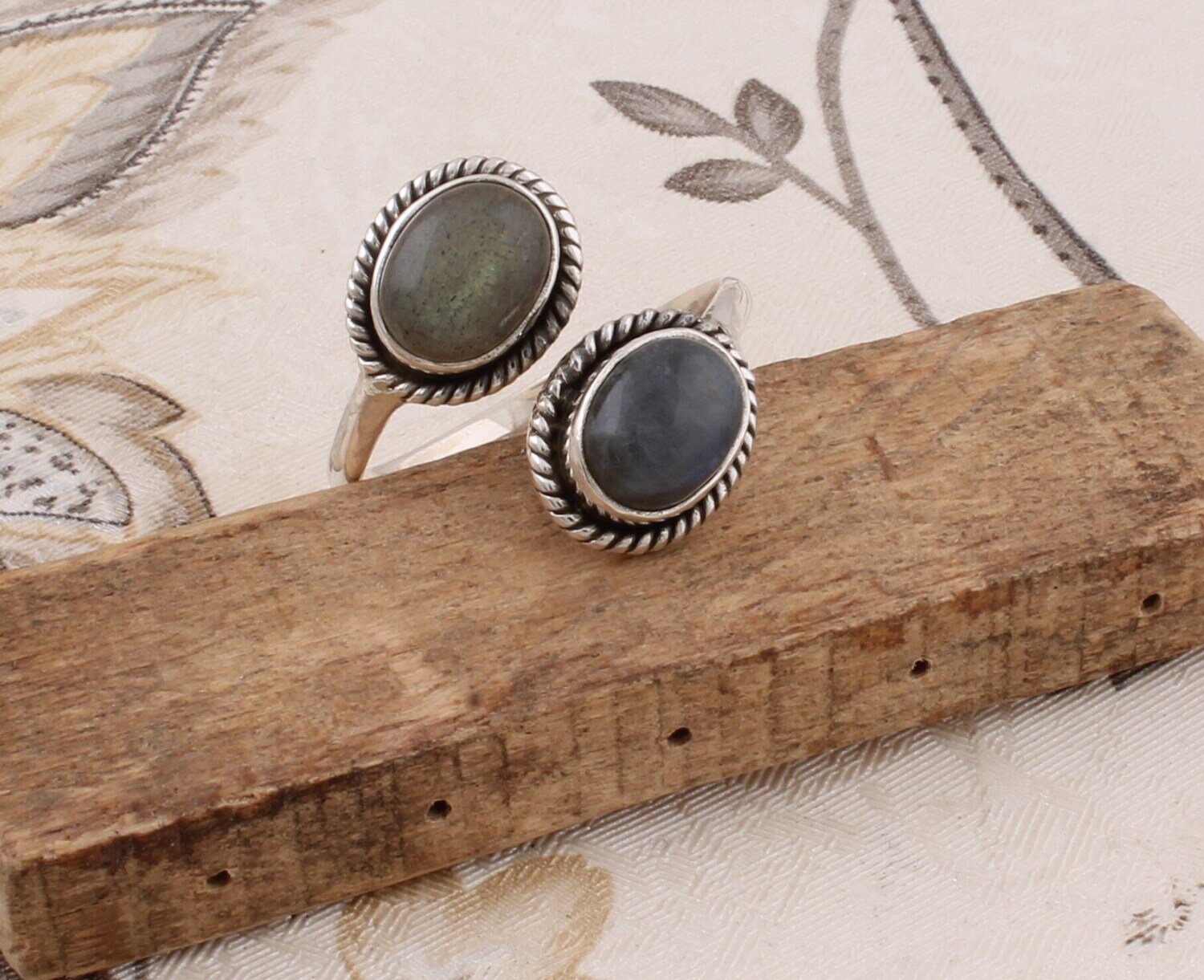 Gift For You ! Solid 925-Sterling Silver Ring Natural Labradorite Top Quality Gemstone Combo Ring  Handcrafted Rings (Index Finger Ring )
