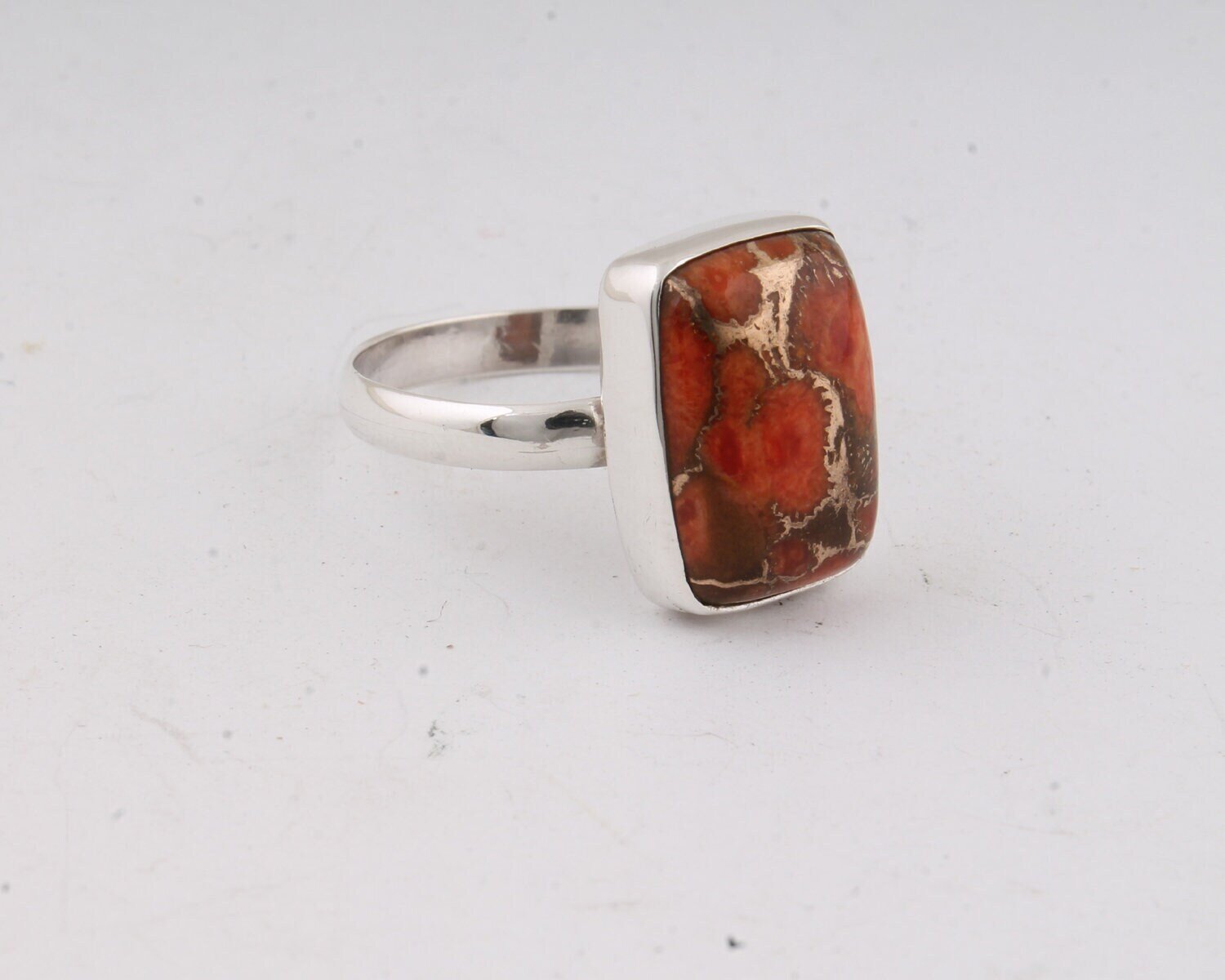Composite Turquoise AAA+Quality Gemstone Ring Cabochon Stone Middle Finger Ring,Simple Ring Solid 925-Silver Sterling Ring  L#-282306