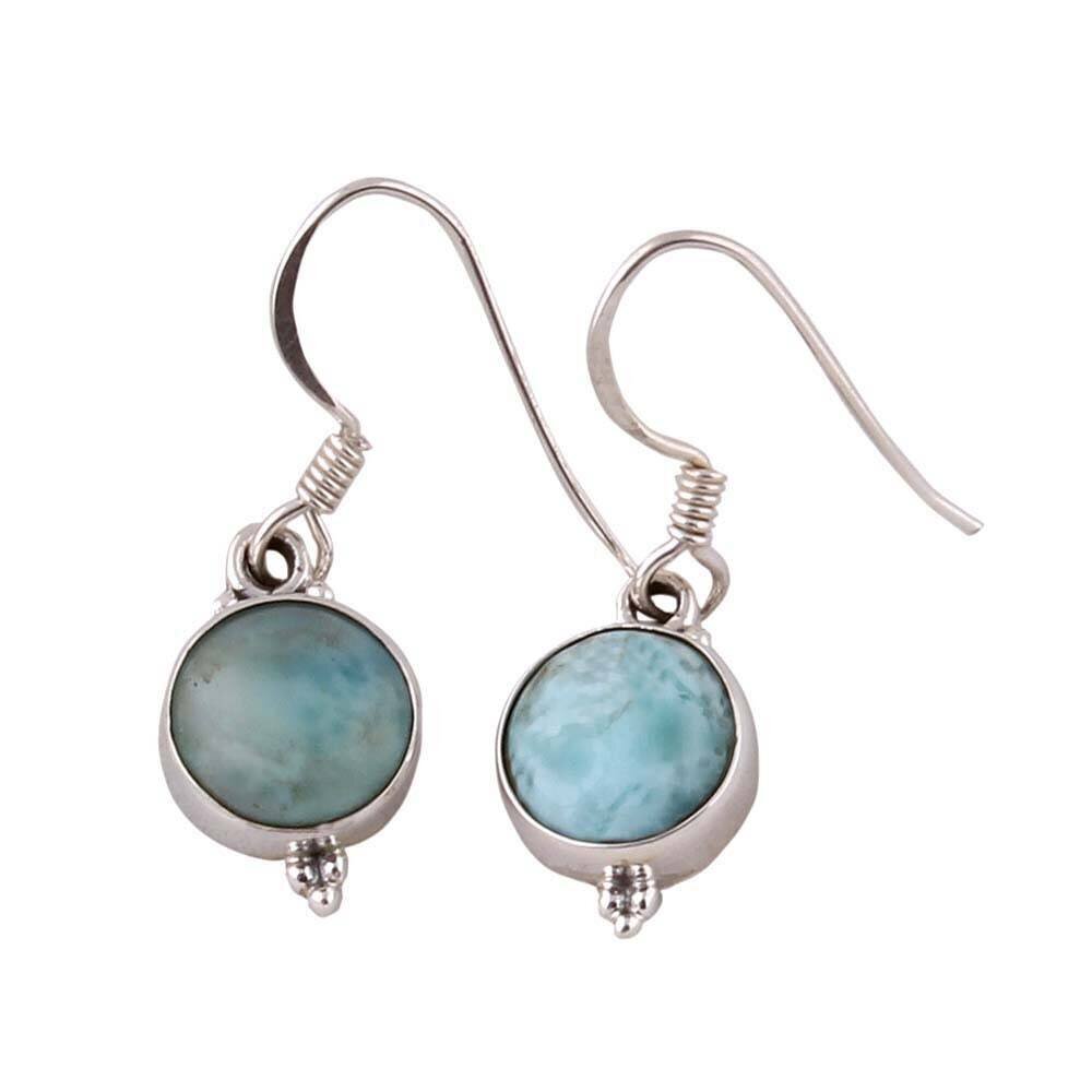 LARIMAR SILVER EARRINGS Antique Silver ETSYCYBER2021Cyber2021Bestseller2021EtsyBirthstone