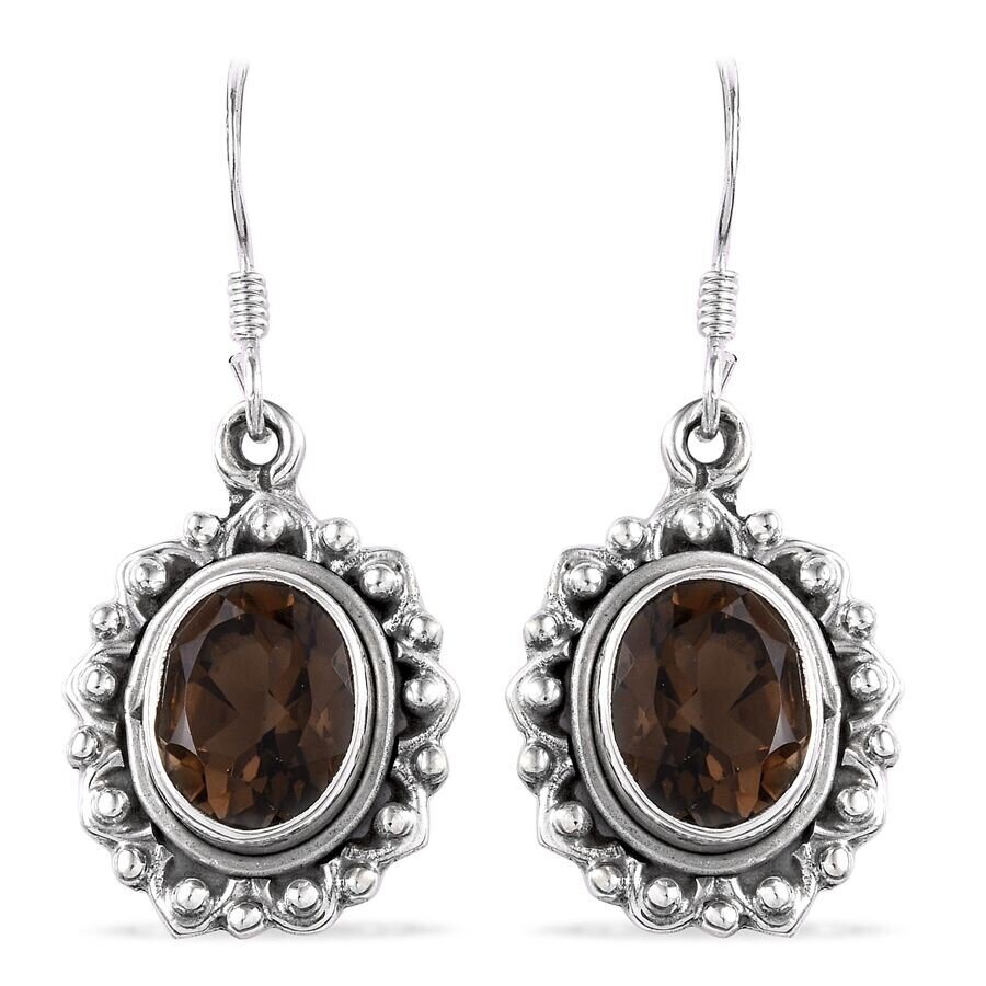Smokey Top Quality Gemstone Earring With Cut, Faceted Stone Boho Earring 925-Sterling Solid Silver Earring Gift For Her Etsy Cyber-2021