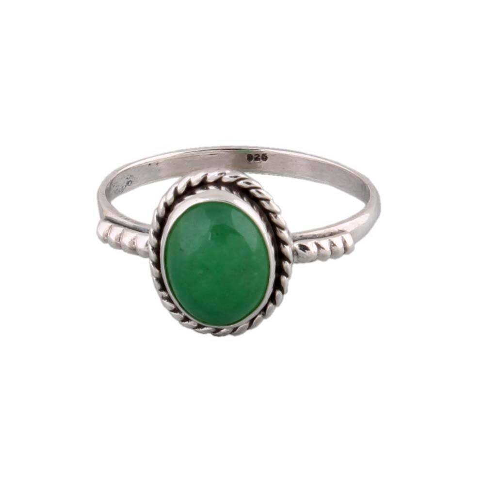 Designer 925 Silver Sterling Green Jade Gemstones Solid Rings For Women Wedding Anniversary Gifts For ChristmasBirthstone
