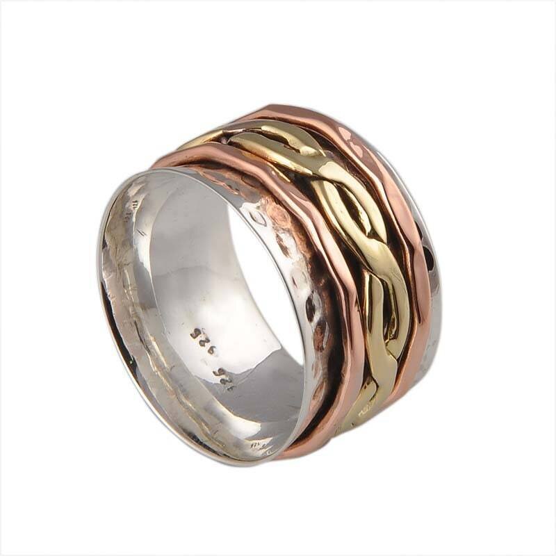 925 Sterling Silver Ring (SPINNER RING)- -Meditation Ring- Silver Spinner Ring-925 Sterling Silver thumb Ring-Silver Band Ring ETSYCYBER2021