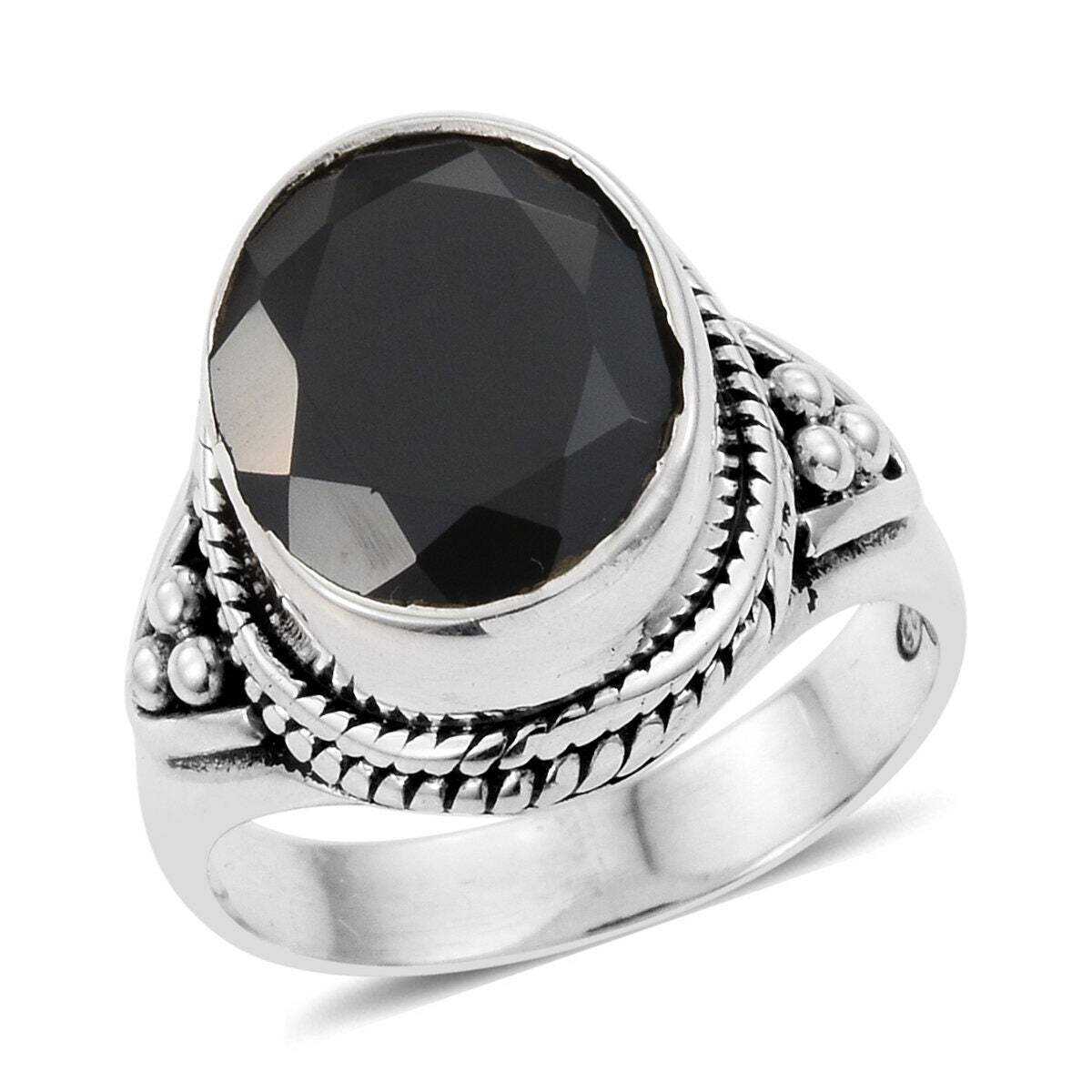 Real Black Onyx Top Quality Gemstone Handcrafted Ring Oval Cut Stone Boho Ring 925-Antique Silver Ring,Ring Finger Ring Etsy CyberCyber2021
