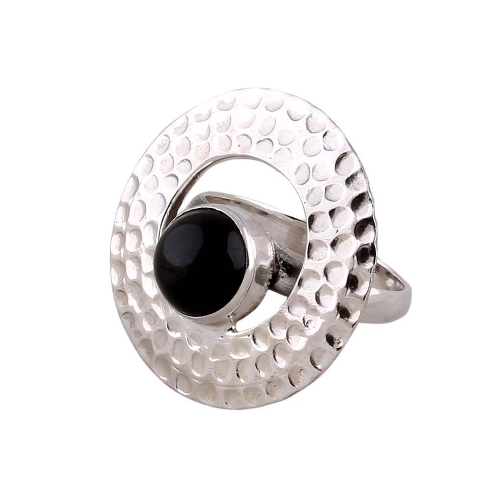 Silver Ring 925 Sterling Silver Ring Black Spinal Gemstone Antique Silver ETSY CYBERBestseller2021EtsyBirthstone