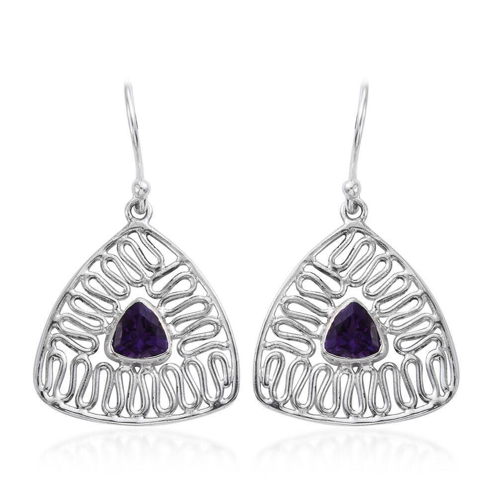 Earring Boho Earring With Amethyst AAA+Quality Gemstone Earring Cut Stone Handcrafted+Charm Earring Gift For You ! L#-283404-ECyber2021