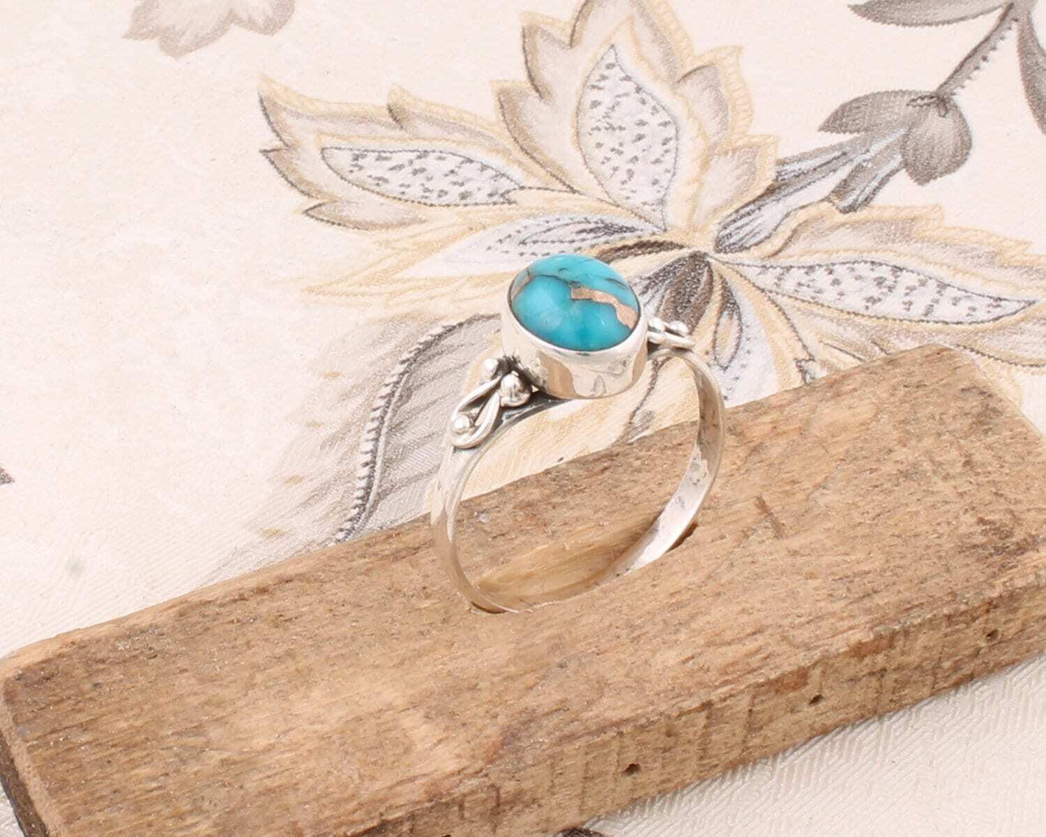 Simple Ring Gift For You ! 925-Sterling Silver Solid Ring With Turquoise Top Quality Gemstone Ring Middle Finger RingBestseller2021Etsy