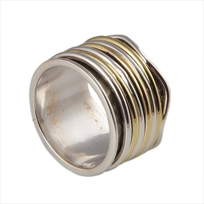 Big Size 925 Sterling Silver Ring (SPINNER RING)- -Meditation Ring- Silver Spinner Ring-925 Sterling Silver thumb Ring-Silver Band Ring