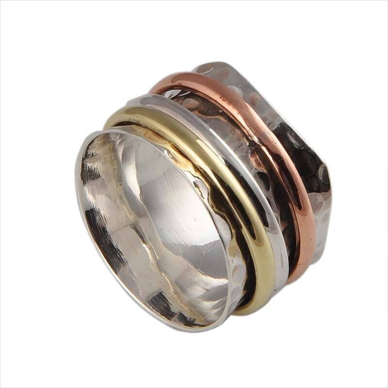 925 Sterling Silver Ring (SPINNER RING)- -Meditation Ring- Silver Spinner Ring-925 Sterling Silver thumb Ring-Silver Band Ring ETSYCYBER2021