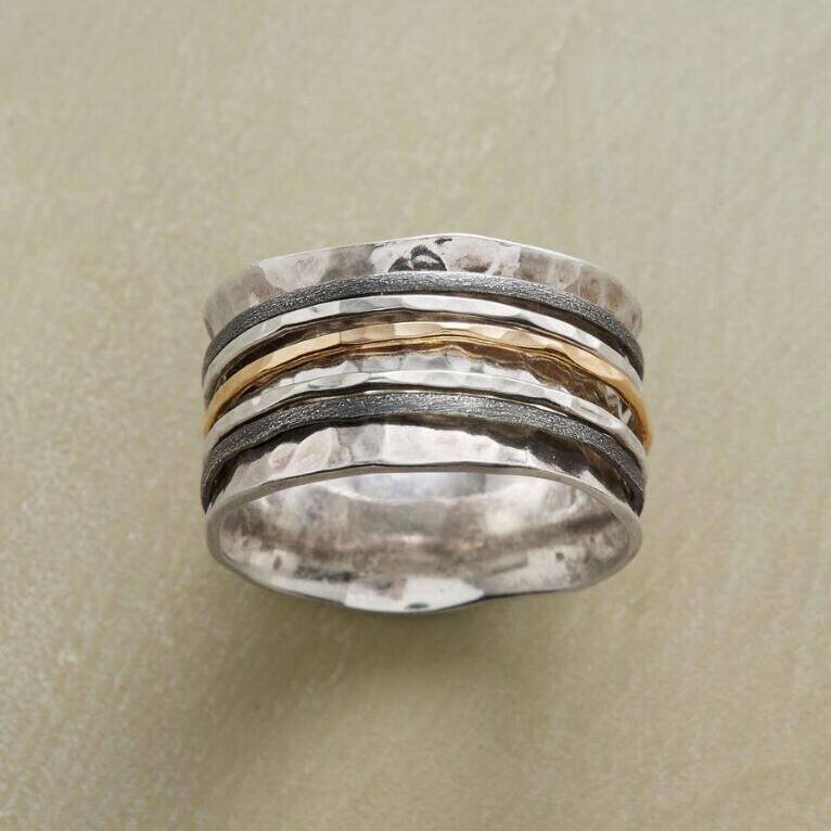 Thumb Ring 925- Sterling Solid,Silver Ring Handcrafted Plain Boho Ring Textured Spinner Meditation Ring Handmade Ring Gift For You (28409)