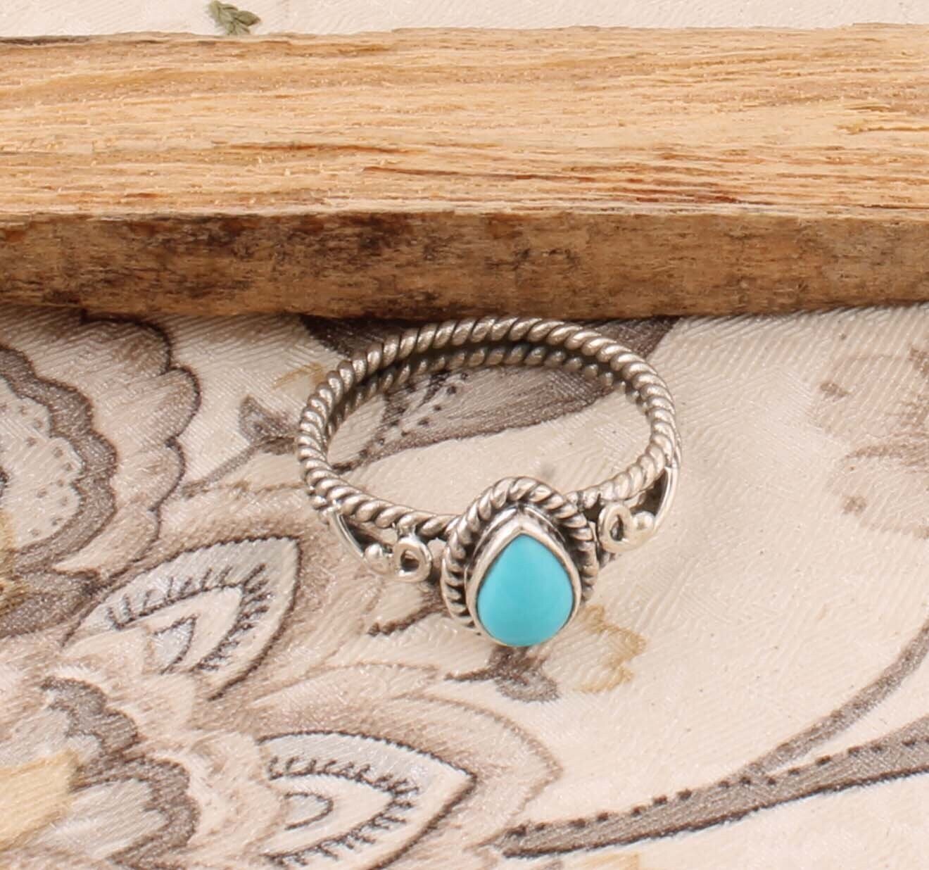 Sleeping Beauty Turquoise Top Quality Gemstone Ring 925-Sterling Silver Ring,Wedding Ring,Antique Silver Ring,Anniversary Gift Item Ring