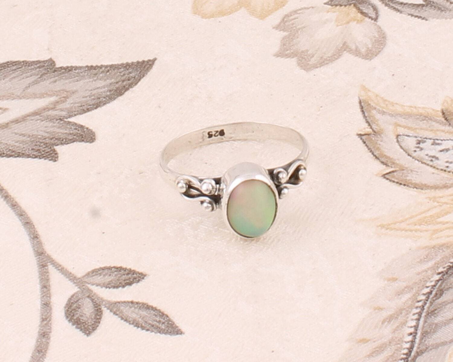 Opal Ring Finger Ring Natural Amazing Opal Gemstone Ring  Fire Stone Boho Ring 925 Sterling Silver Solid Ring Handcrafted Charm Ring