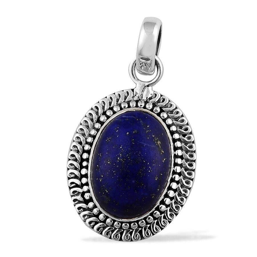 AAA+Quality Lapis Gemstone Handmade Pendant With Oval Opaque Stone Boho Pendant 925-Adjustable Solid Silver Gift For You Etsy Cuber-2021