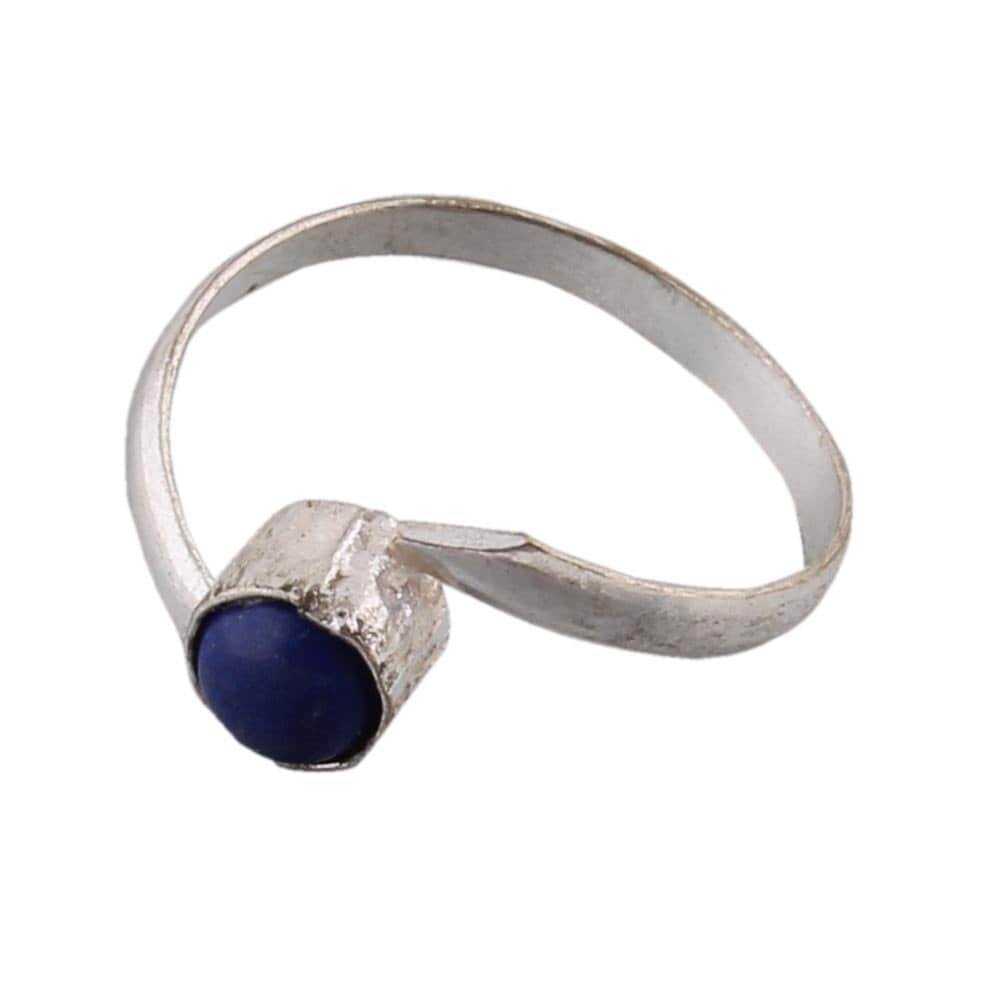 Silver Ring 925 Sterling Silver Ring with lapies Gemstone SemiPreciues Jewelery Light Weight Antique Silver ETSYCYBER2021Cyber2021Birthstone