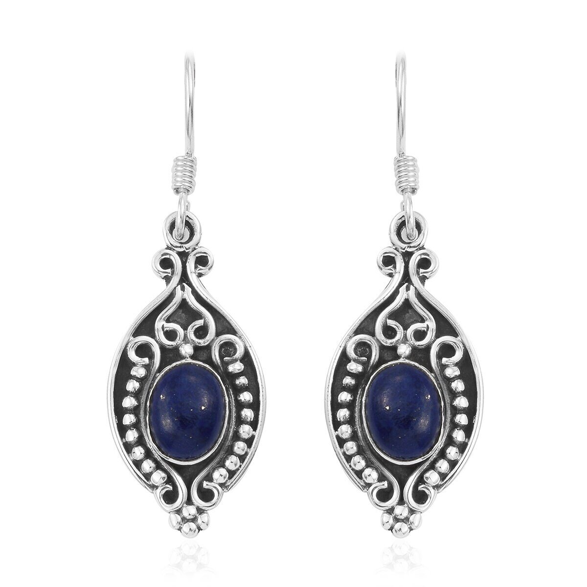 Earring Boho Earring With Natural Lapis Top Quality Gemstone Earring Cabochon Opaque Stone Handcrafted Earring Gift For You ! L#-283481-E