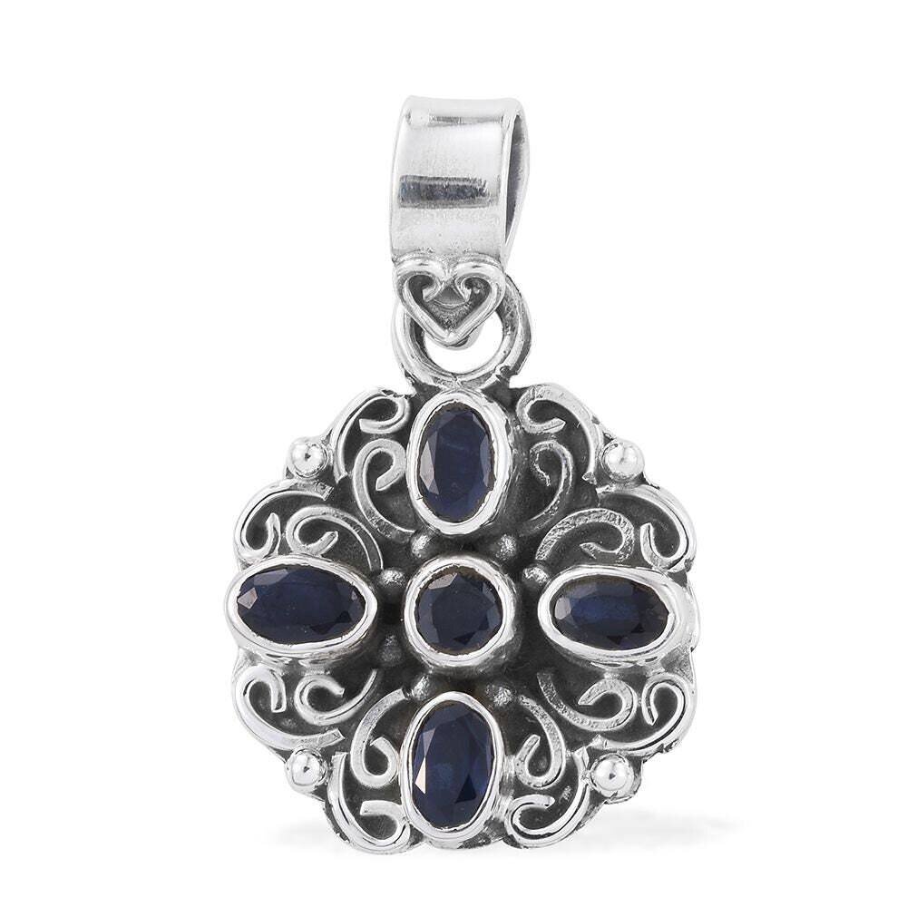 Handmade pendant Natural Iolite Gemstone Pendant Solid 925 -Sterling Silver pendant Cut &amp; Oval Shape Stone Charm With Boho PendantCyber2021