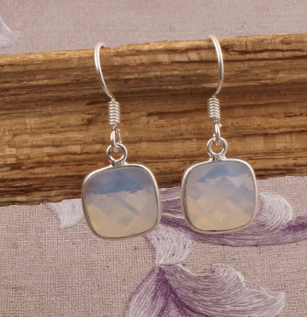 OPAL QUARTZ Earring 925-Sterling Silver Earring, Silver Earring,Wedding Earring Gift  Item EarringBestseller2021EtsyBirthstone