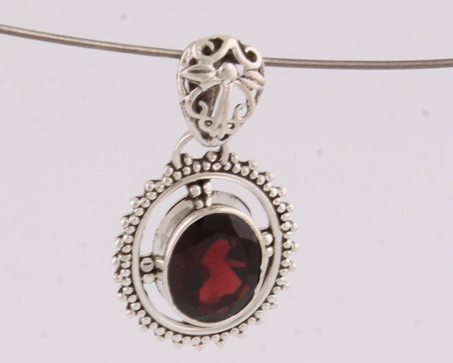 925 sterling silver Red garnet gemstone pendent-Red Garnet Gemstone pendant Antique Silver ETSYCYBER2021Cyber2021Bestseller2021Etsy