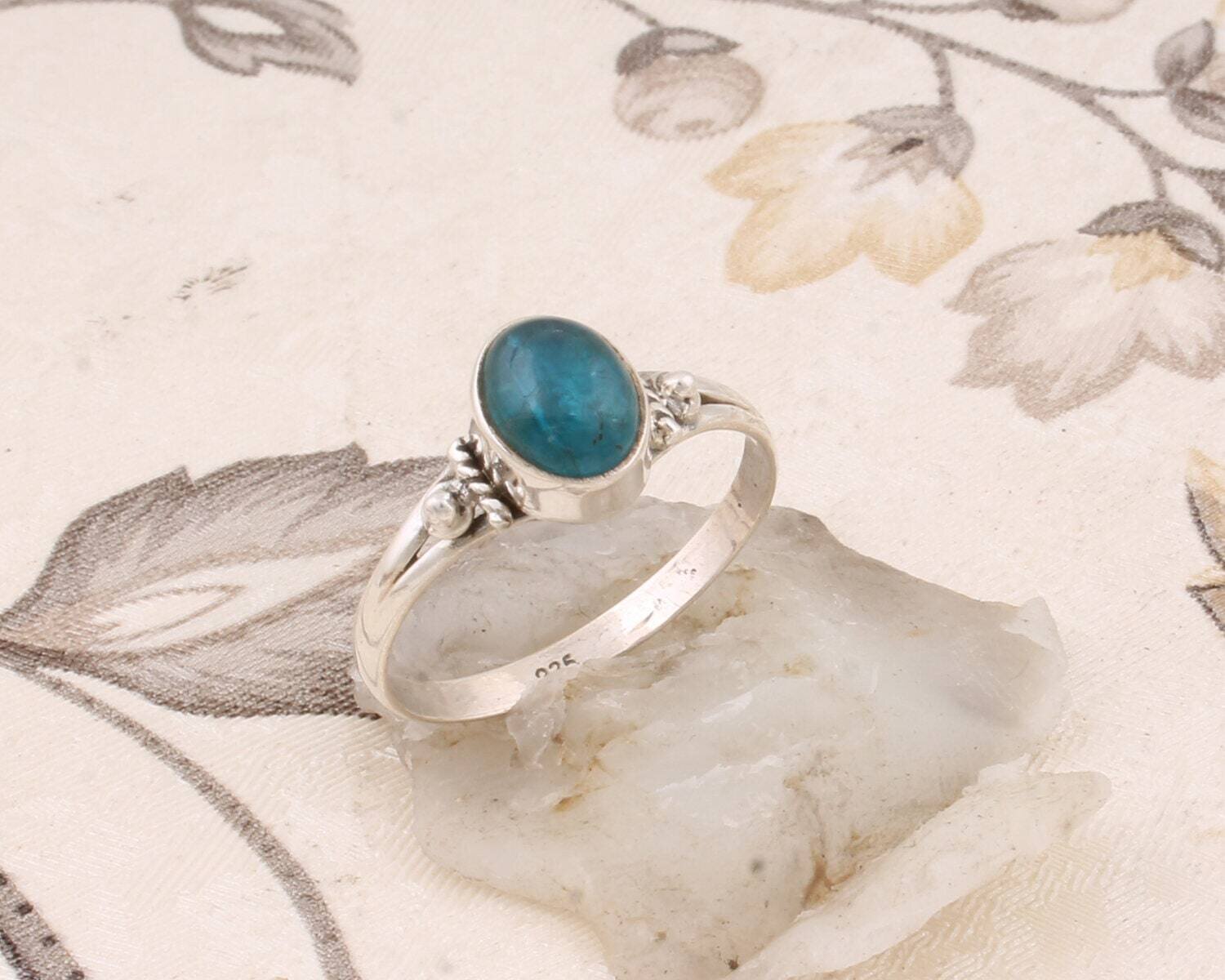 925-Sterling Silver Solid Ring With Natural neonapatiet Gemstone Top Quality Gemstone Ring Handcrafted Boho Ring Index Finger Ring L#-281956