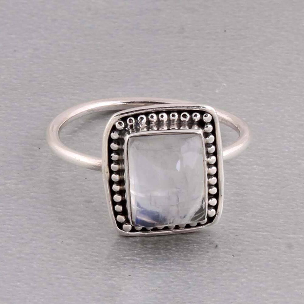 Sterling Silver 925 Ring With Rainbow Moon Stone Etsy Top Selling Rainbow Stone Ring Use Octougun StoneCyber2021Bestseller2021EtsyBirthstone