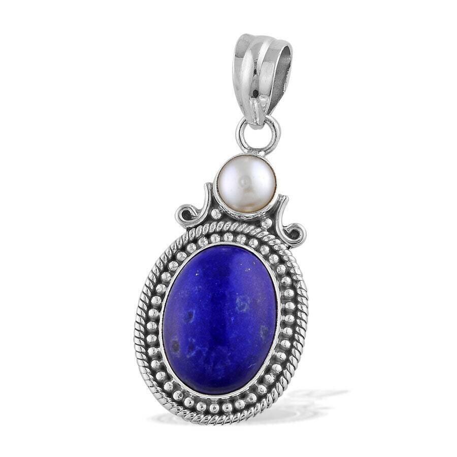 AAA+Quality Lapis Lazuli Gemstone Handmade Pendant With Oval Opaque Stone Pendant 925-Adjustable Solid Silver Gift For You Etsy Cuber-2021