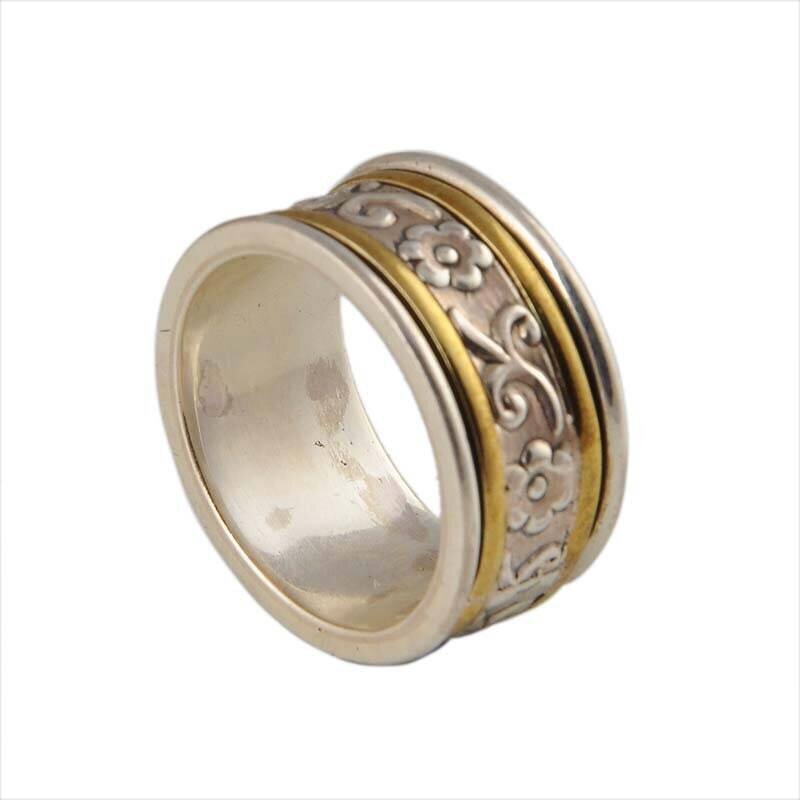 Big Size 925 Sterling Silver Ring (SPINNER RING)- -Meditation Ring- Silver Spinner Ring-925 Sterling Silver thumb Ring-Silver Band Ring