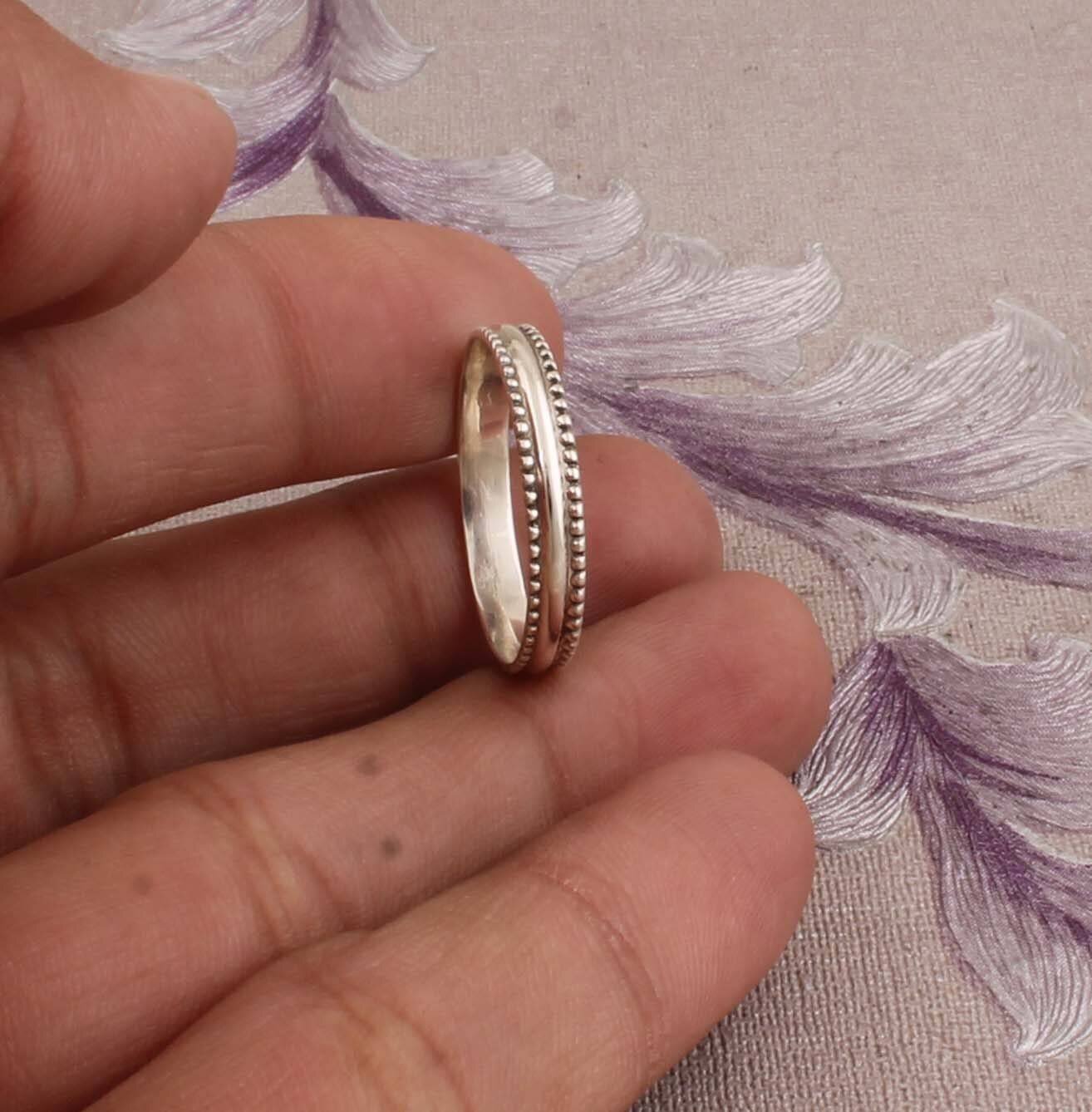 925-Sterling Solid Silver Ring,Band Silver Ring,Antique Silver Ring,Engagement Band Ring,Wedding Silver Ring,Ring Finger Ring For Girls