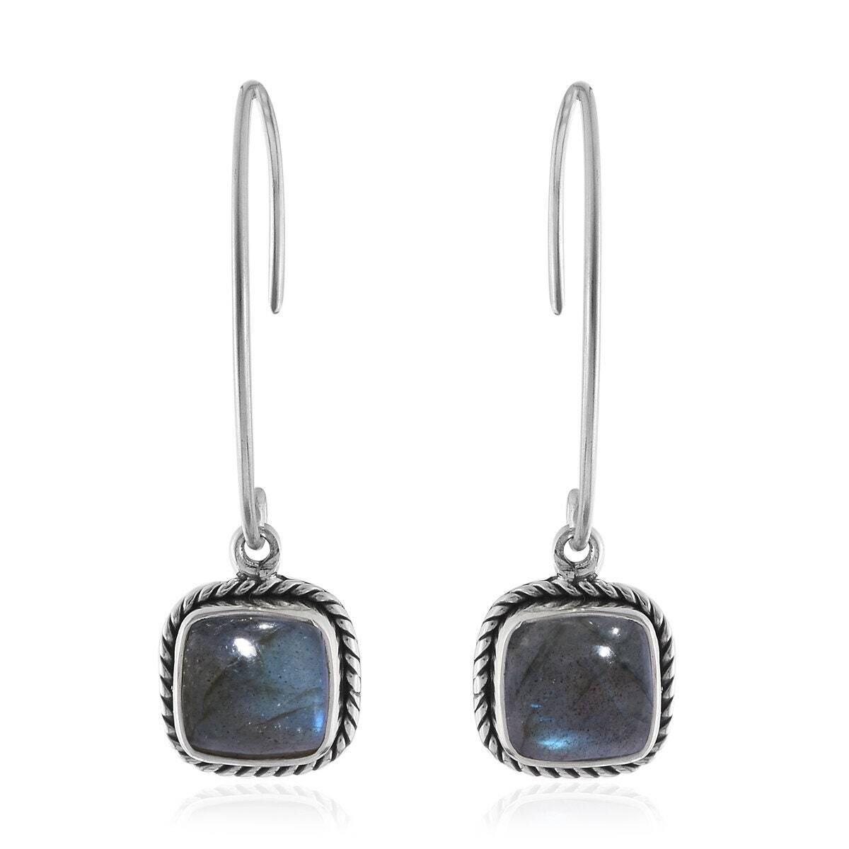 Natural Labradorite Top Quality Gemstone Handcrafted Earring 925-Sterling Silver Earring Gift For Her Etsy Cyber Valentine's Day Gift