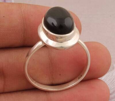 Natural Amazing Black Onyx Top Quality Gemstone Ring 925-Antique Silver Ring,Sterling Silver Ring,Ring Finger Ring Anniversary Gift Ring