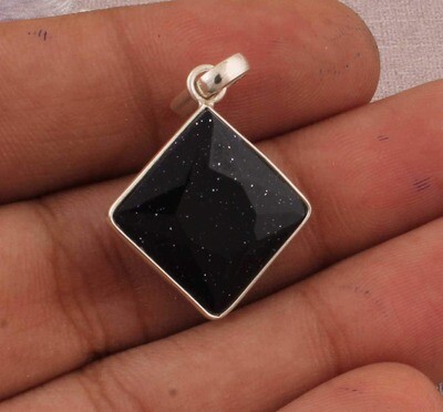 Top Quality Blue Sun Star Gemstone Pendant Sterling Silver Pendant,Antique Silver Pendant,Simple Pendant Gift Item Pendant For GirlCyber2021