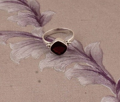 Red Garnet Top Quality Gemstone Solid Silver Ring Cushion Shape StoneBestseller2021EtsyBirthstone