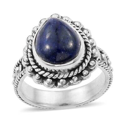 Real Lapis AAA+Quality Gemstone Ring Pear Stone Boho Ring 925-Sterling Solid Silver Ring,Middle Finger Ring Etsy Cyber Valentine's Day Gift