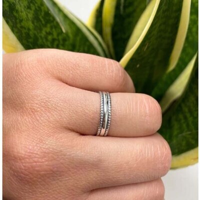 925 Silver Band Ring, Handmade Band Ring, Boho Ring, Silver Wedding Band Ring, 925 Sterling Silver Oxidised Band Ring, Vintage Inspired