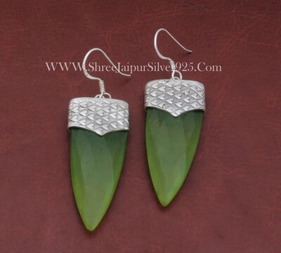 Jade Solid 925 Sterling Silver Green Jade Gemstone Jewelry Set For Women, Bridesmaid Jewelry Set Handmade Gifts For Wedding Anniversary Gift