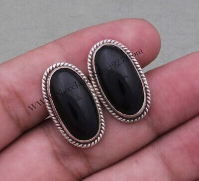 Black Onyx Cufflinks Onyx Solid 925 Solid Sterling Silver Gemstone Cuff link Onyx Silver Cuff link Gift For Husband Cuff links For Groom
