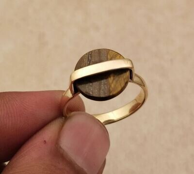 Tiger Eye Ring, Brass Ring, Handmade Ring, Statement Ring, Gemstone Ring, Stone Ring, Boho Ring, Dainty Ring, Women Ring, Gift For Her