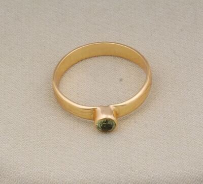 Peridot Gemstone Brass Ring, Handmade Ring, Statement Ring, 22k Gold Plated Ring, Handmade Boho Ring, Dainty Ring, Women Ring, Gift For Her